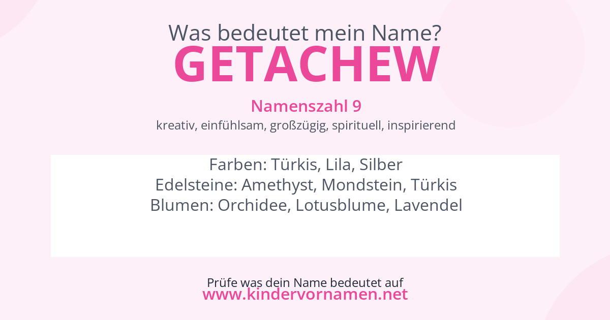 Was bedeutet der Name Getachew?