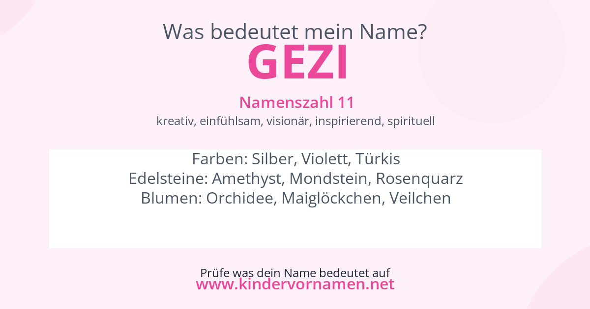 Was bedeutet der Name Gezi?