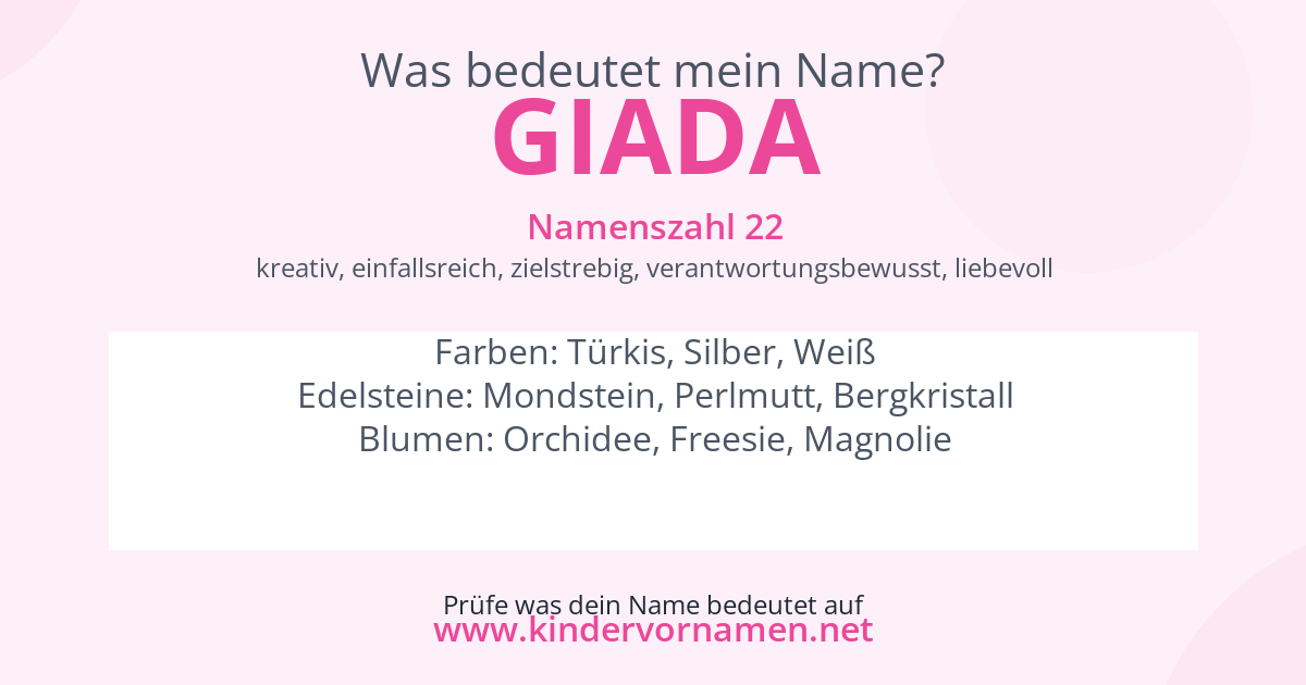 Was bedeutet der Name Giada?