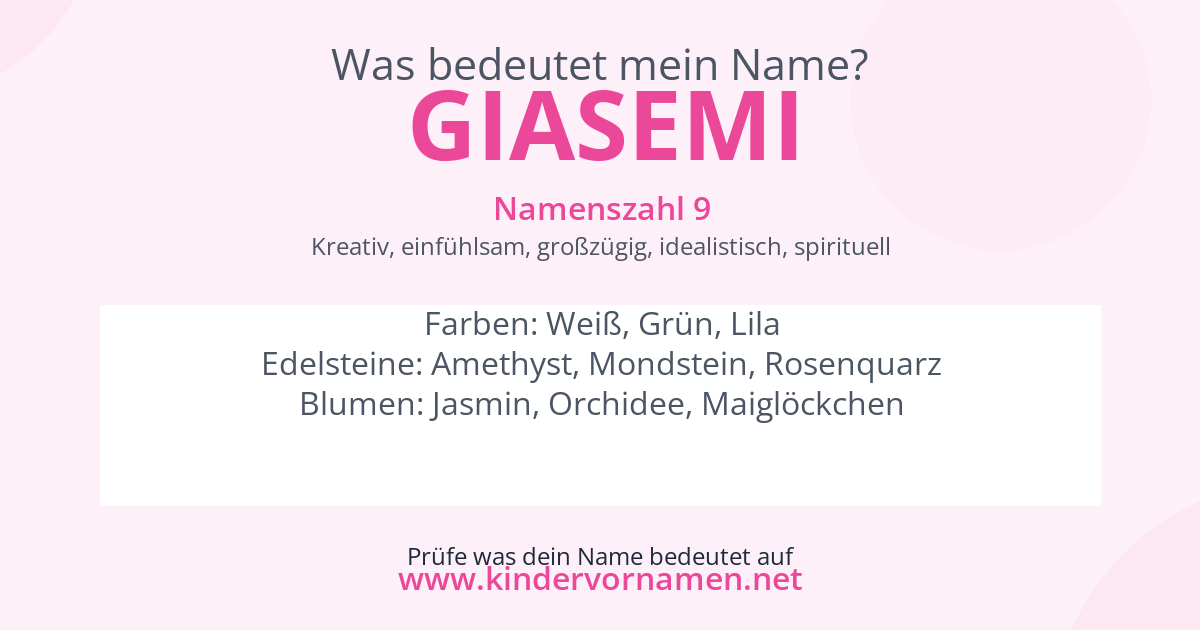 Was bedeutet der Name Giasemi?
