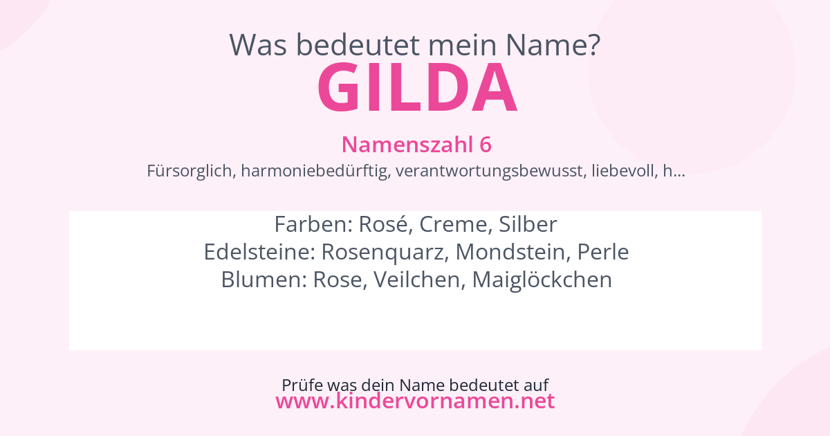 Was bedeutet der Name Gilda?