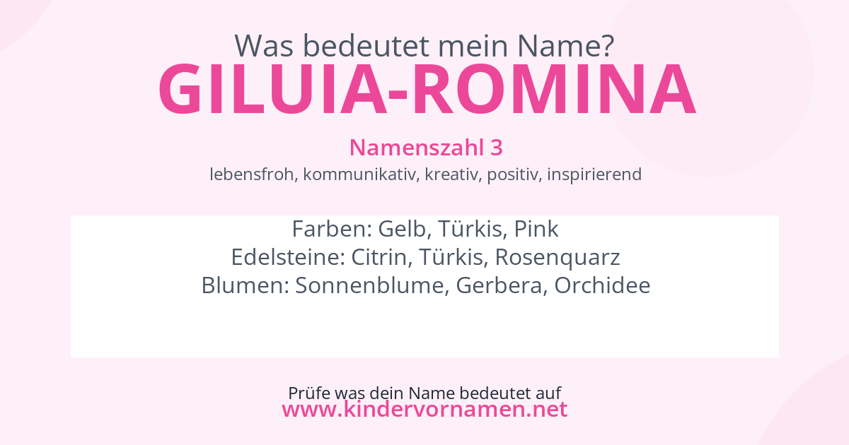 Was bedeutet der Name Giluia-Romina?
