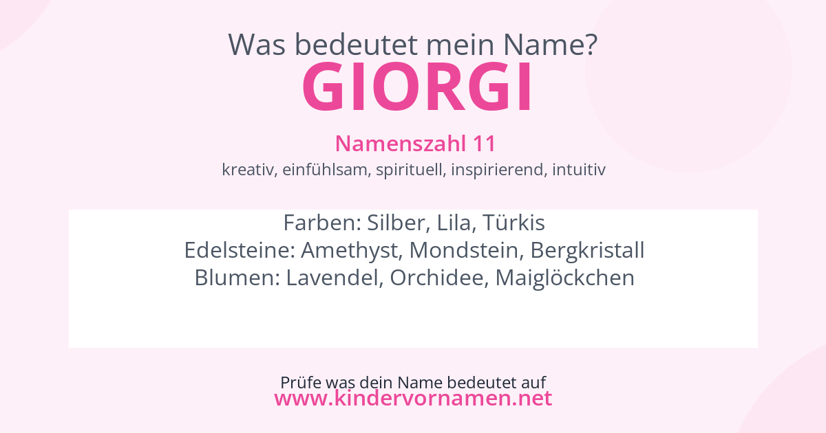 Was bedeutet der Name Giorgi?