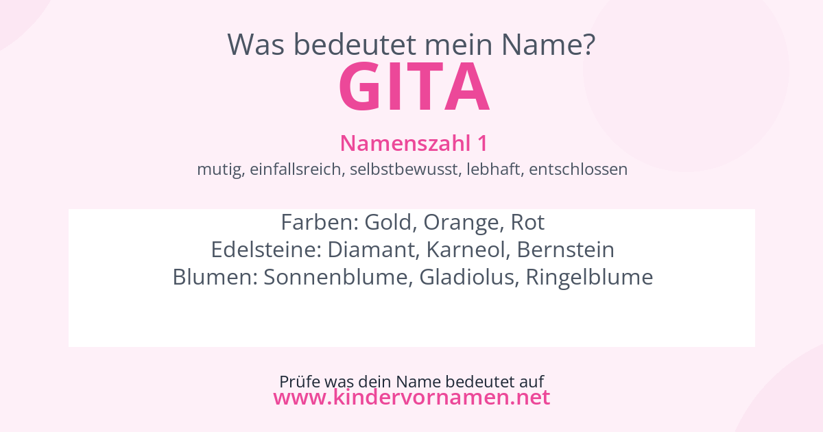 Was bedeutet der Name Gita?
