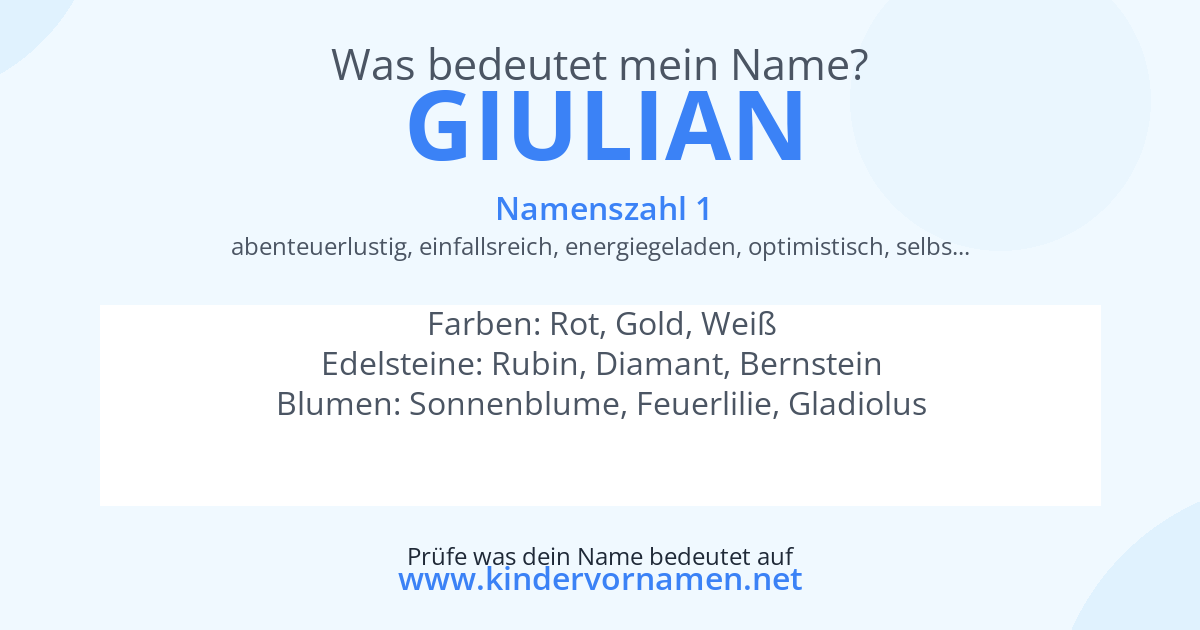 Was bedeutet der Name Giulian?