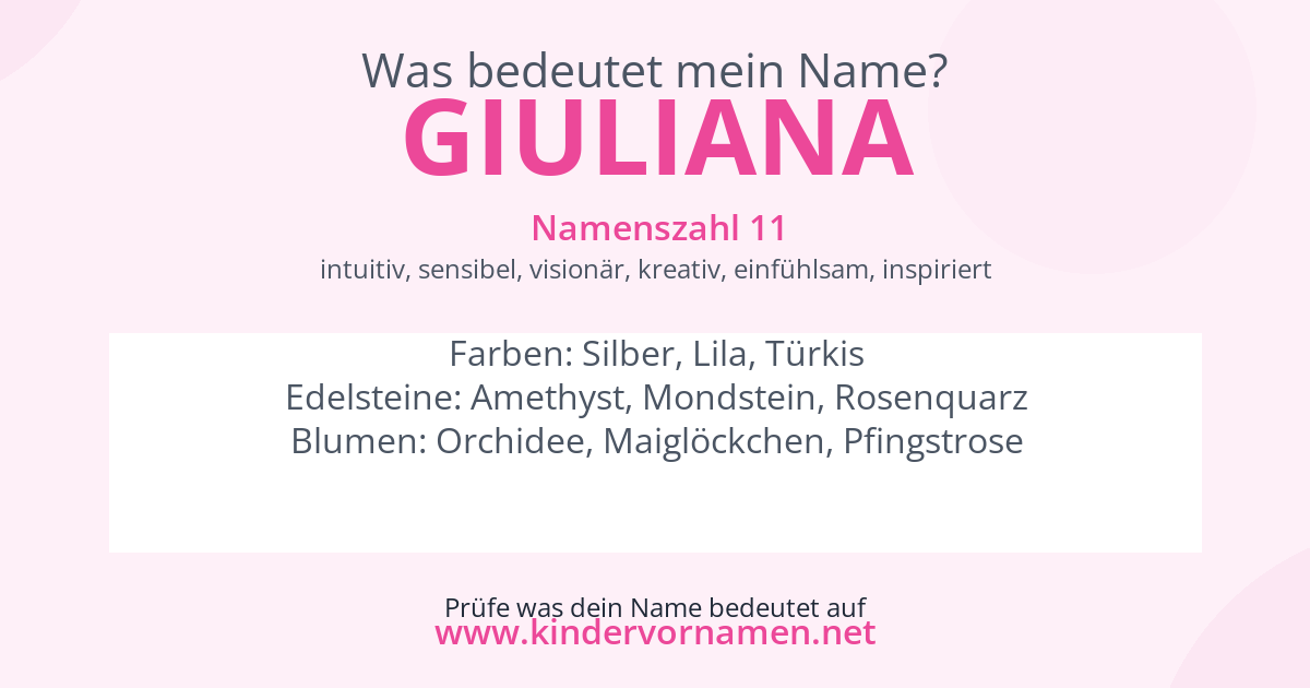 Was bedeutet der Name Giuliana?