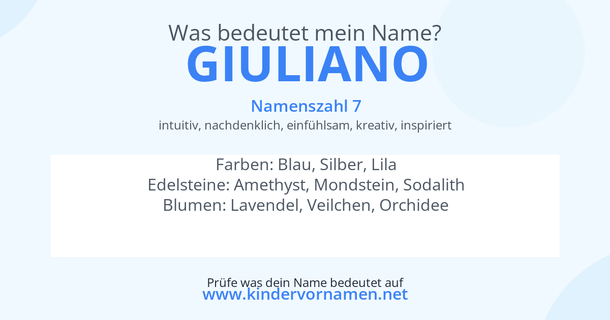 Was bedeutet der Name Giuliano?