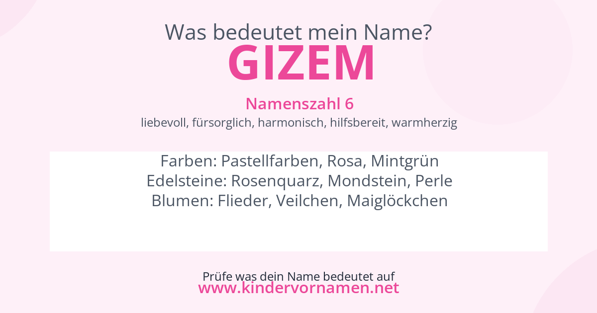 Was bedeutet der Name Gizem?