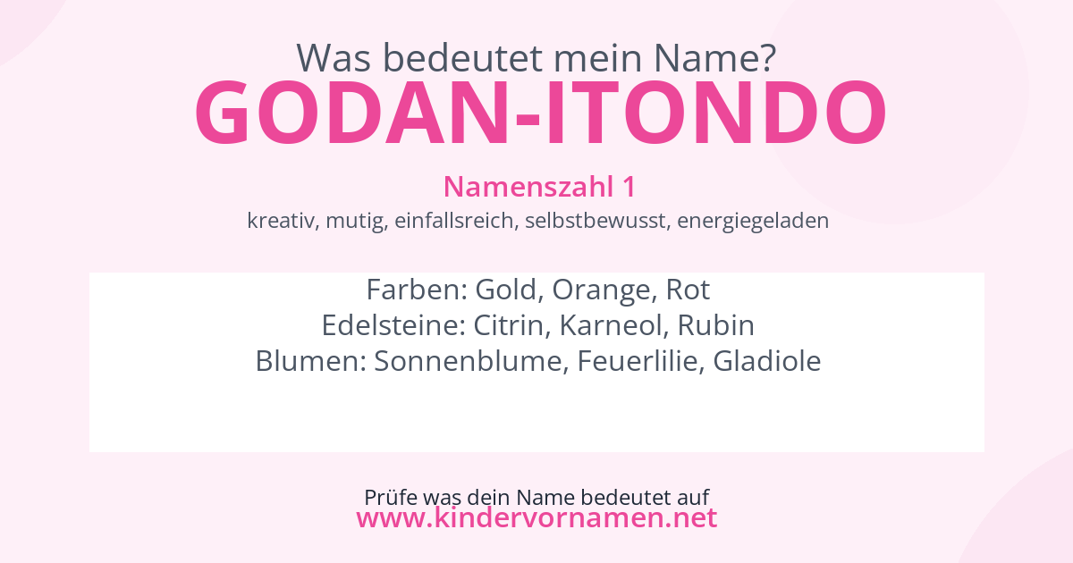Was bedeutet der Name Godan-Itondo?