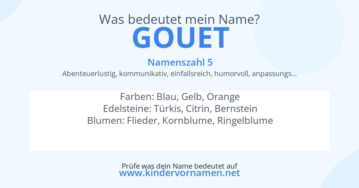 Was bedeutet der Name Gouet?