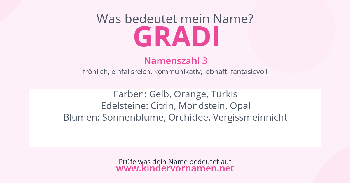 Was bedeutet der Name Gradi?