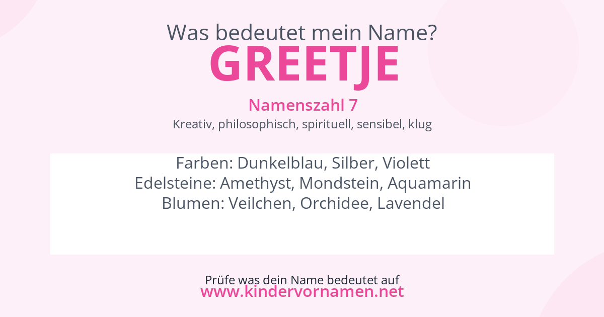 Was bedeutet der Name Greetje?