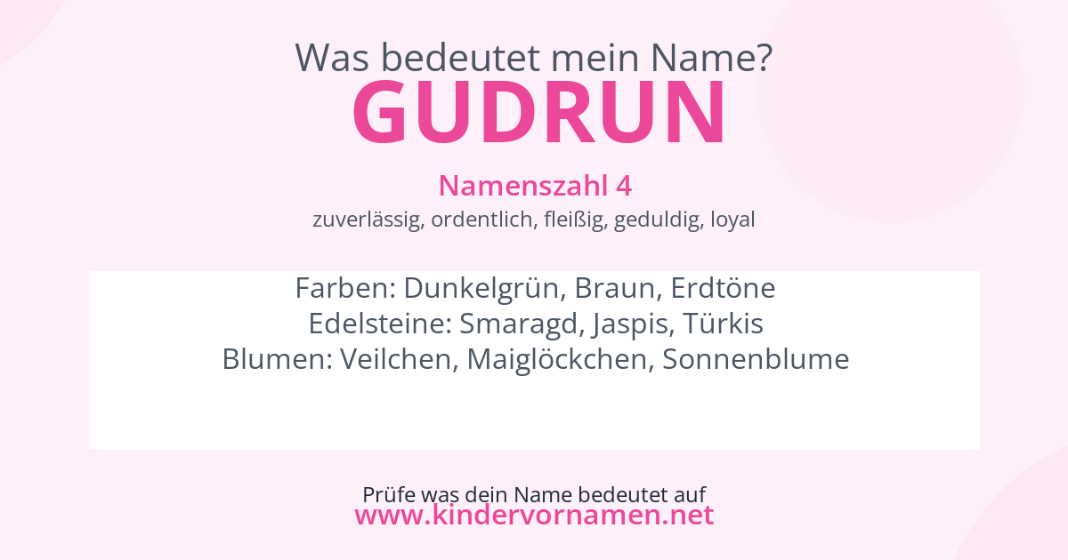 Was bedeutet der Name Gudrun?