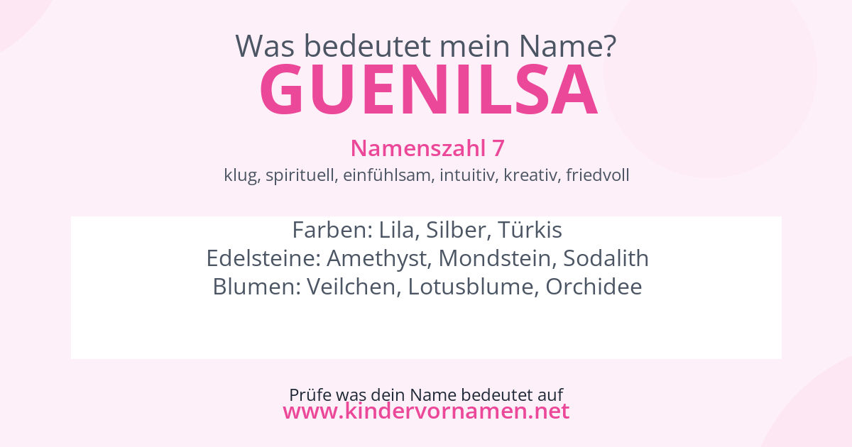 Was bedeutet der Name Guenilsa?