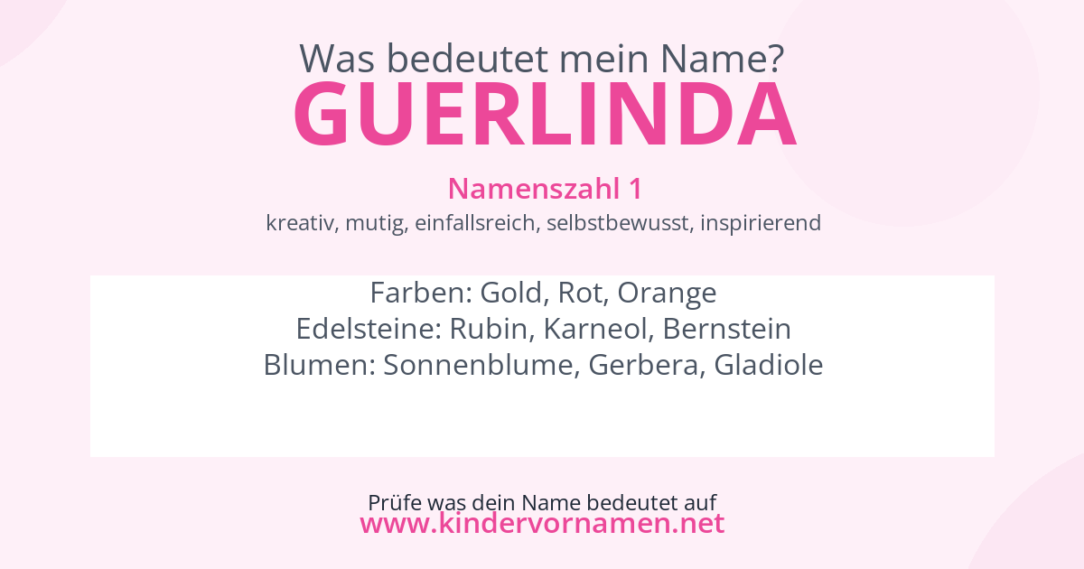 Was bedeutet der Name Guerlinda?