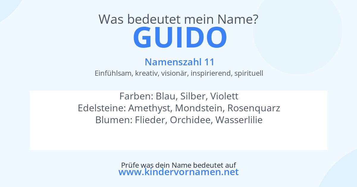 Was bedeutet der Name Guido?