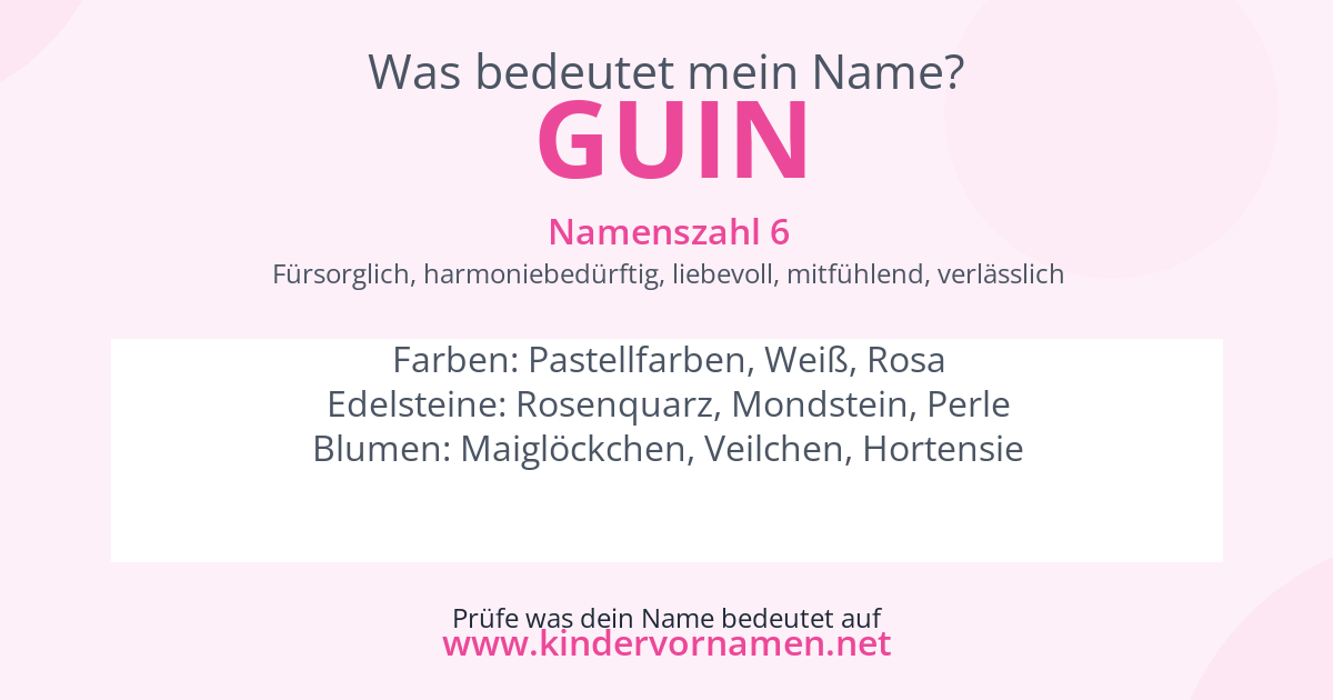 Was bedeutet der Name Guin?