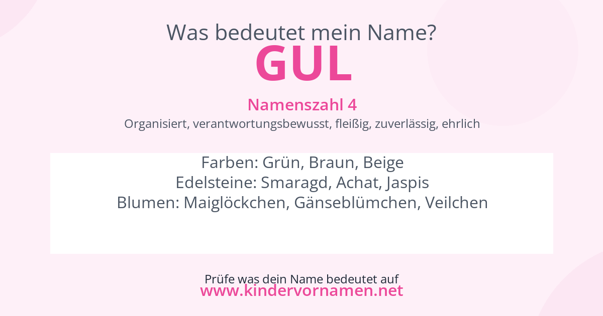 Was bedeutet der Name Gul?