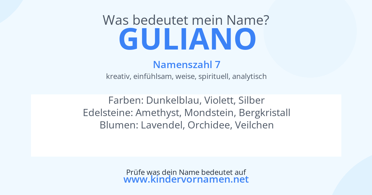 Was bedeutet der Name Guliano?