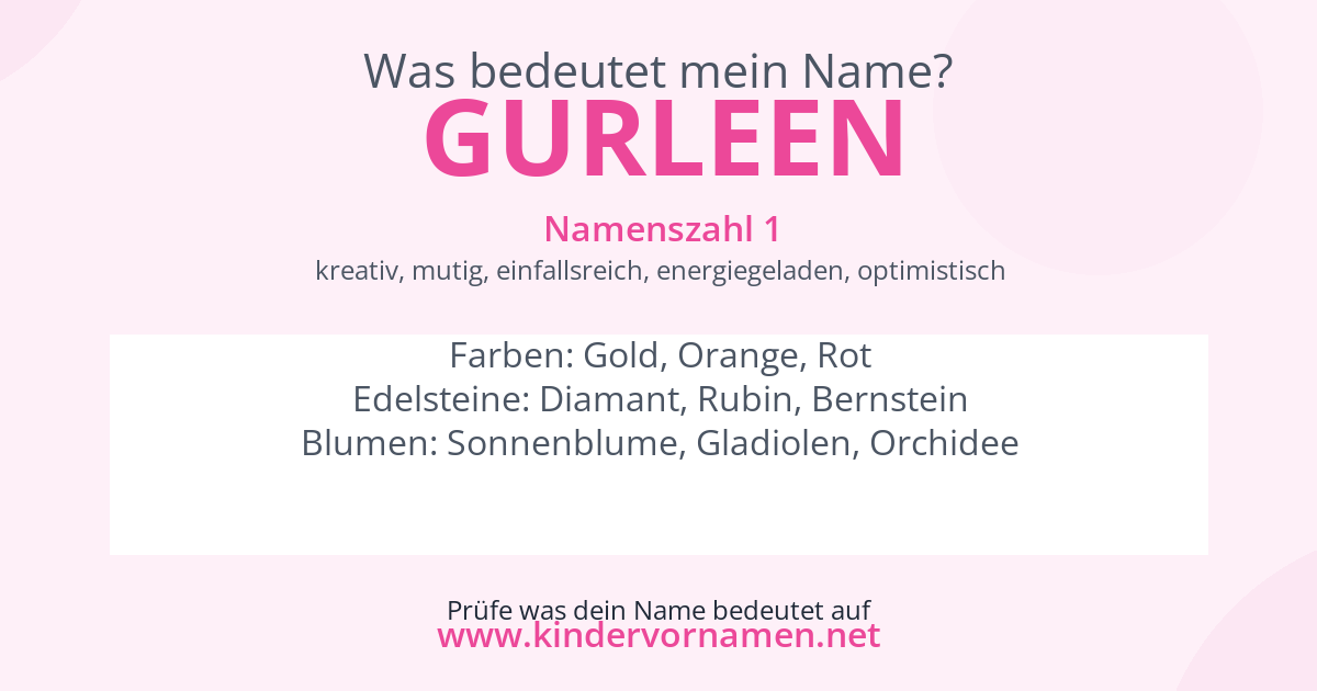 Was bedeutet der Name Gurleen?