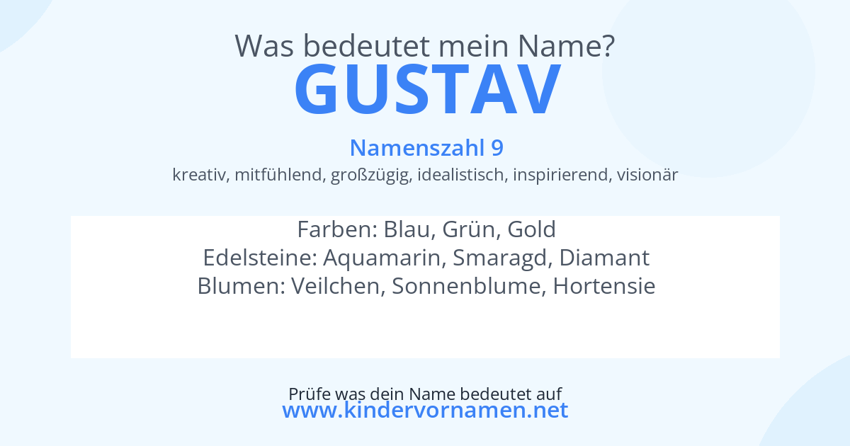 Was bedeutet der Name Gustav?