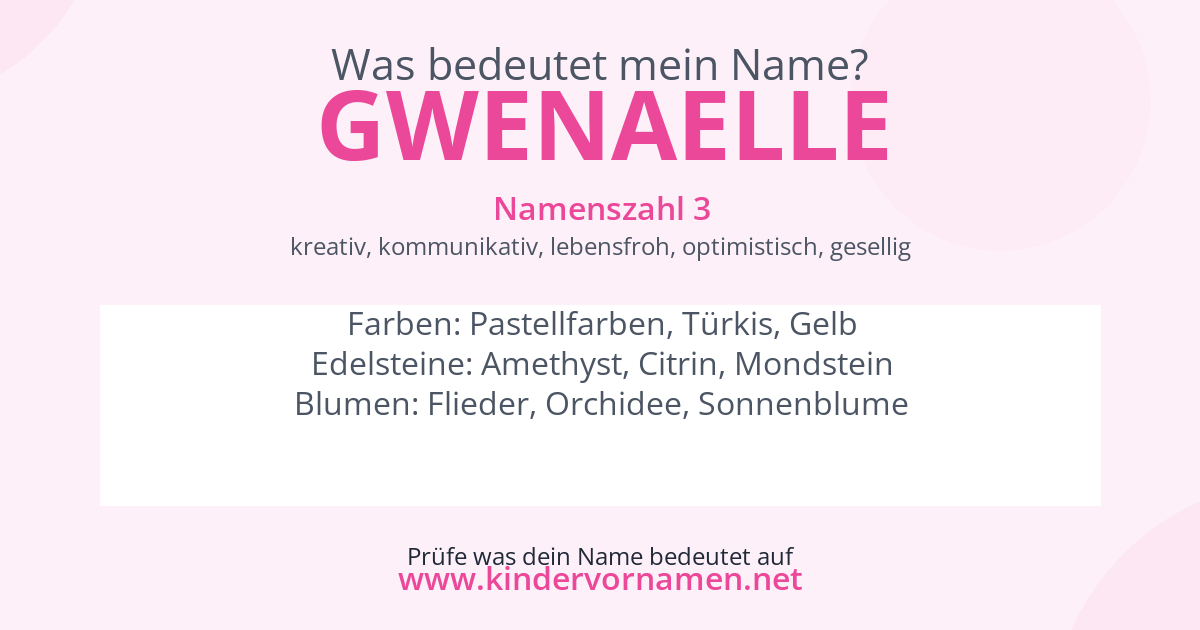 Was bedeutet der Name Gwenaelle?