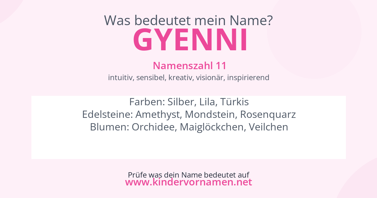 Was bedeutet der Name Gyenni?