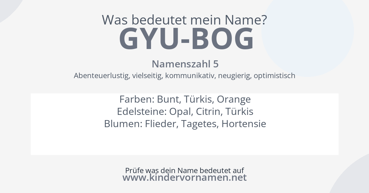 Was bedeutet der Name Gyu-Bog?