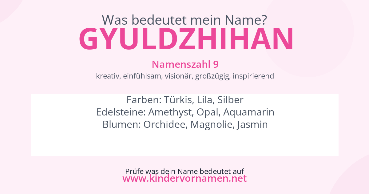 Was bedeutet der Name Gyuldzhihan?