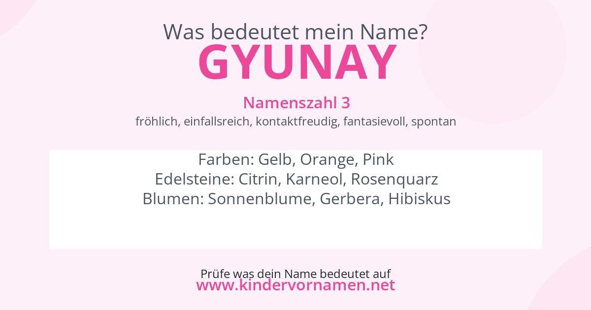 Was bedeutet der Name Gyunay?