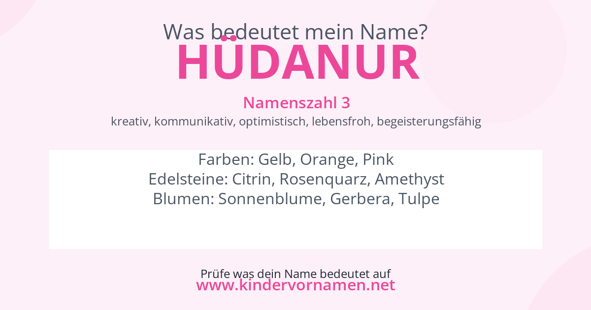 Was bedeutet der Name Hüdanur?