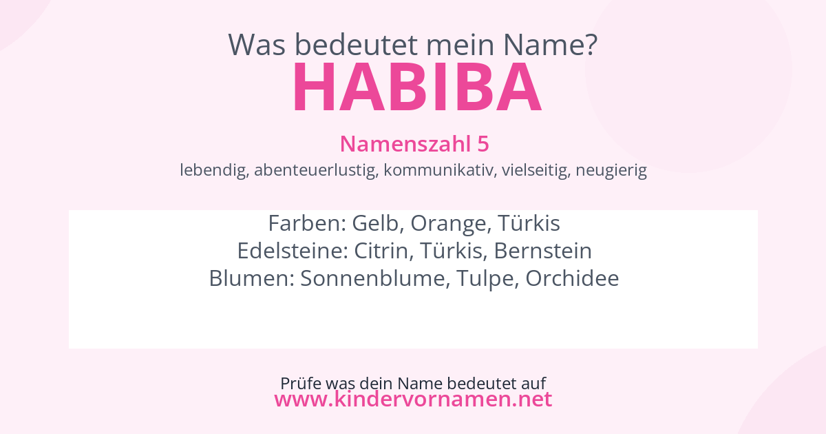 Was bedeutet der Name Habiba?