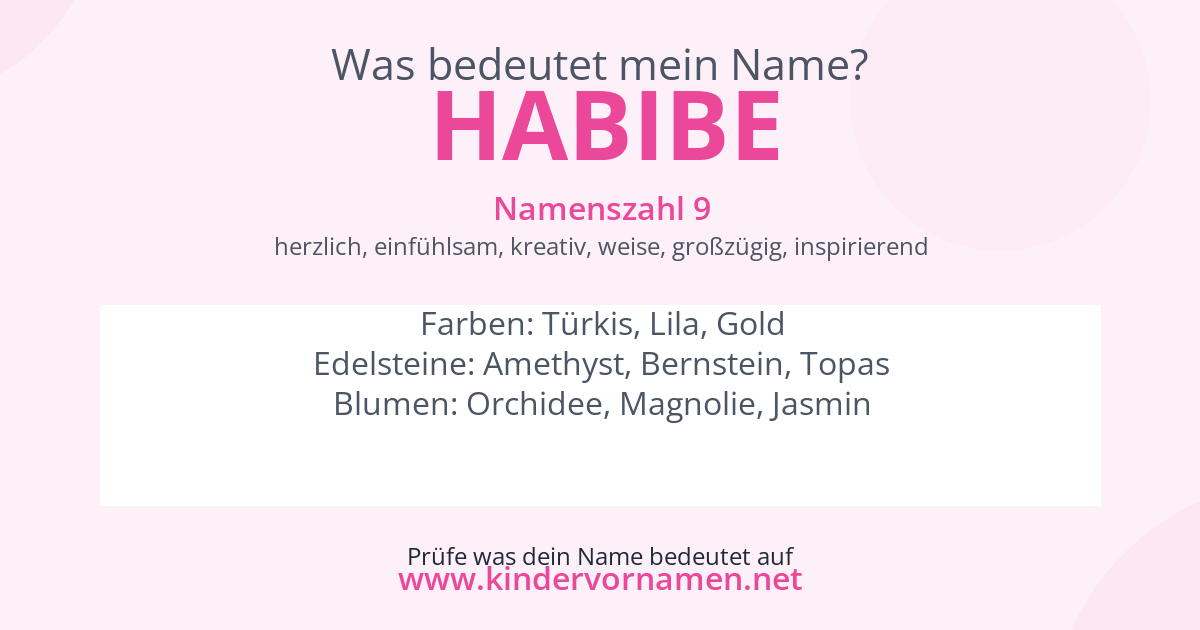 Was bedeutet der Name Habibe?