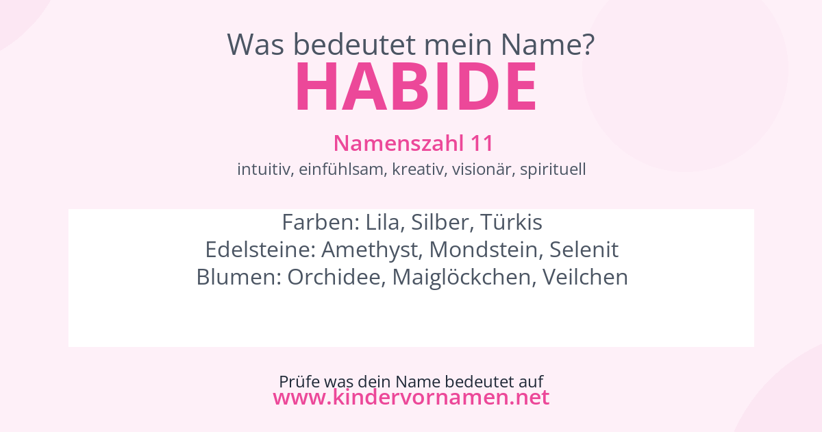 Was bedeutet der Name Habide?