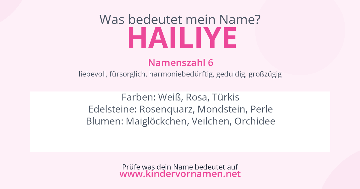 Was bedeutet der Name Hailiye?