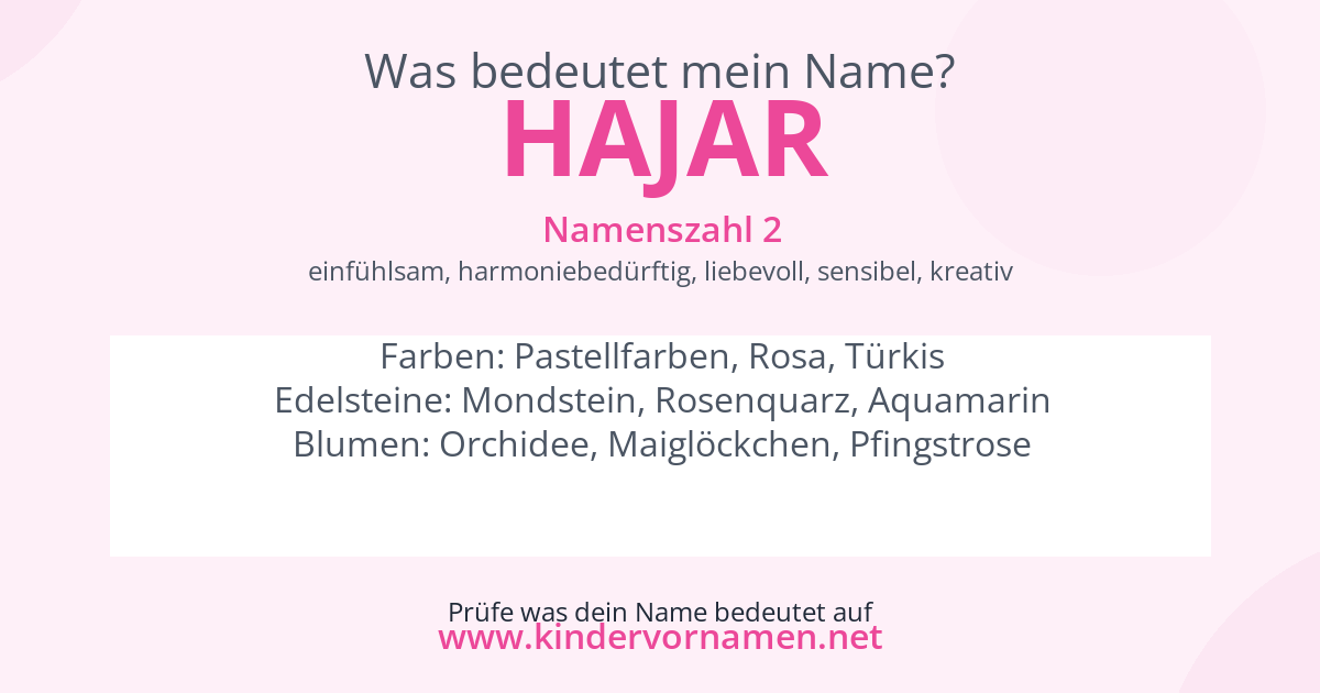 Was bedeutet der Name Hajar?