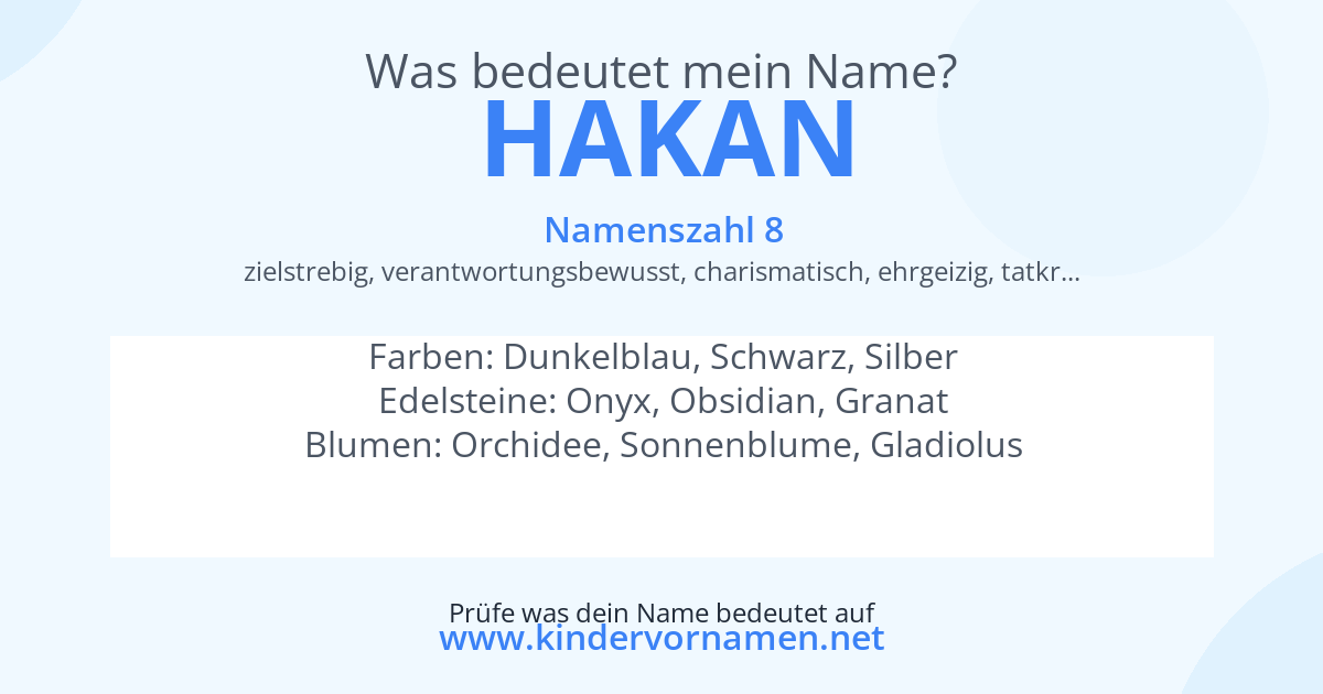 Was bedeutet der Name Hakan?