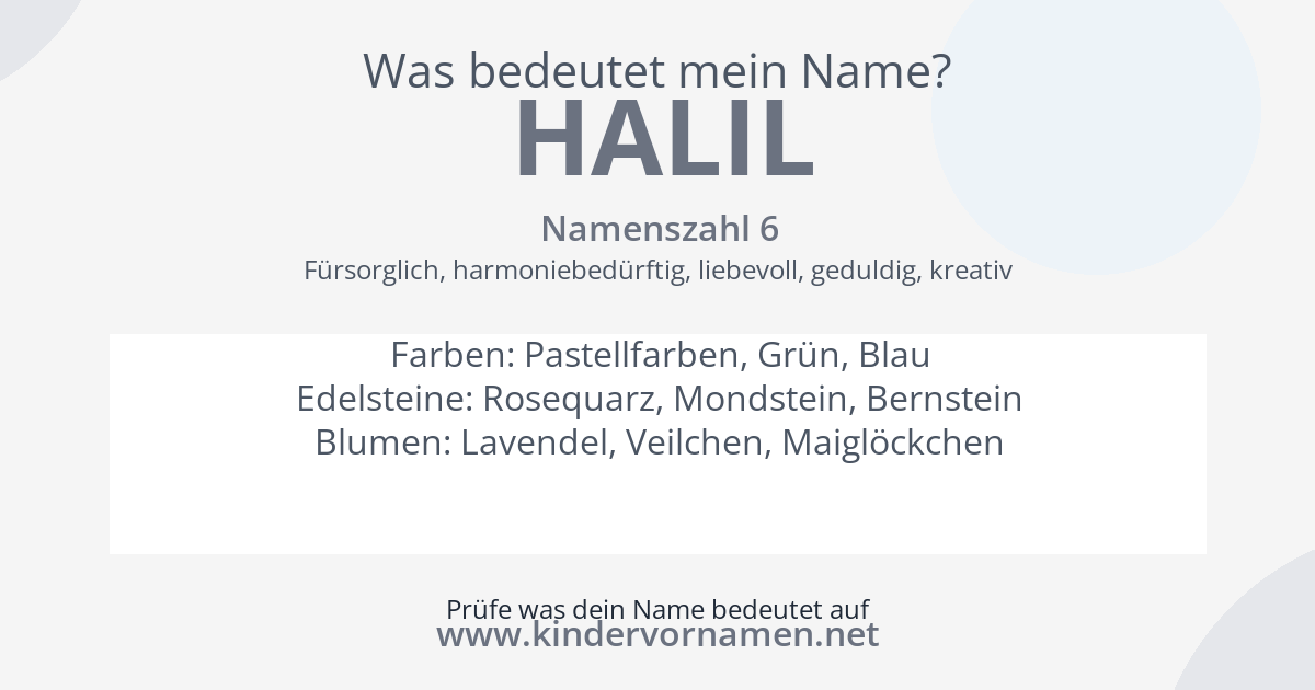 Was bedeutet der Name Halil?