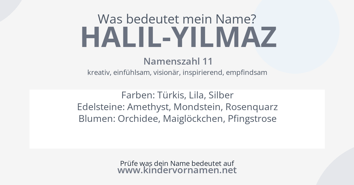 Was bedeutet der Name Halil-Yilmaz?