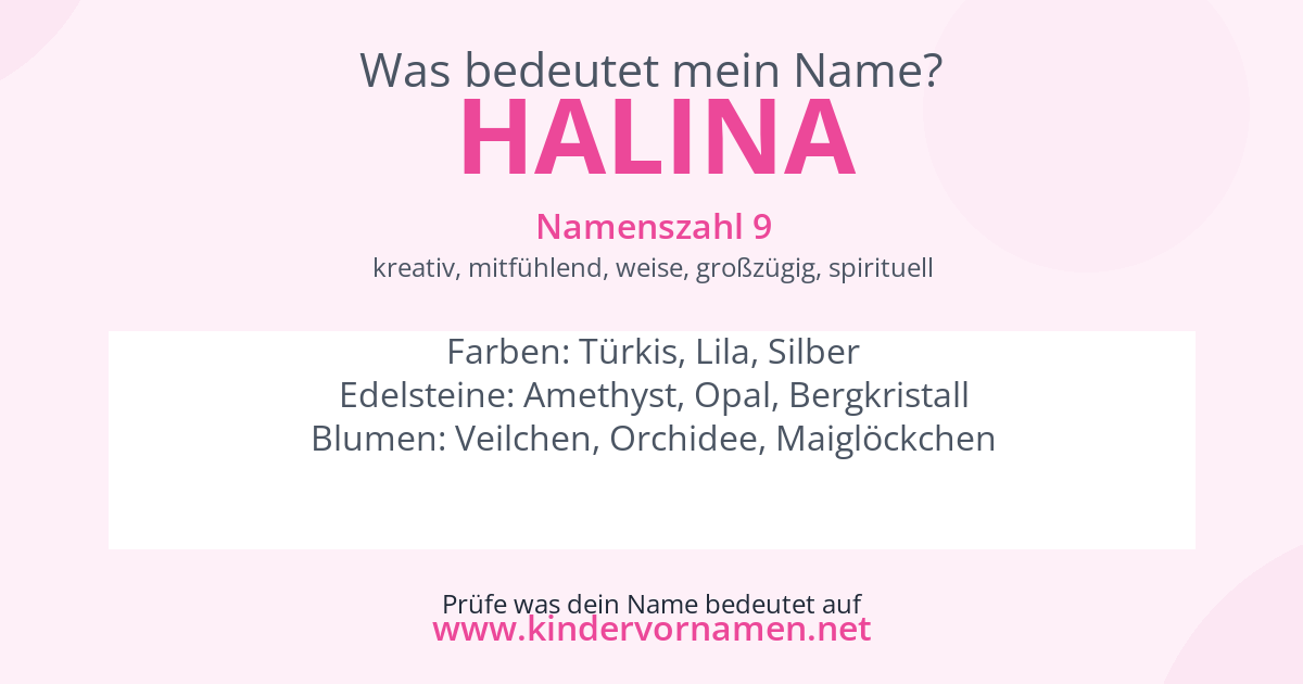 Was bedeutet der Name Halina?