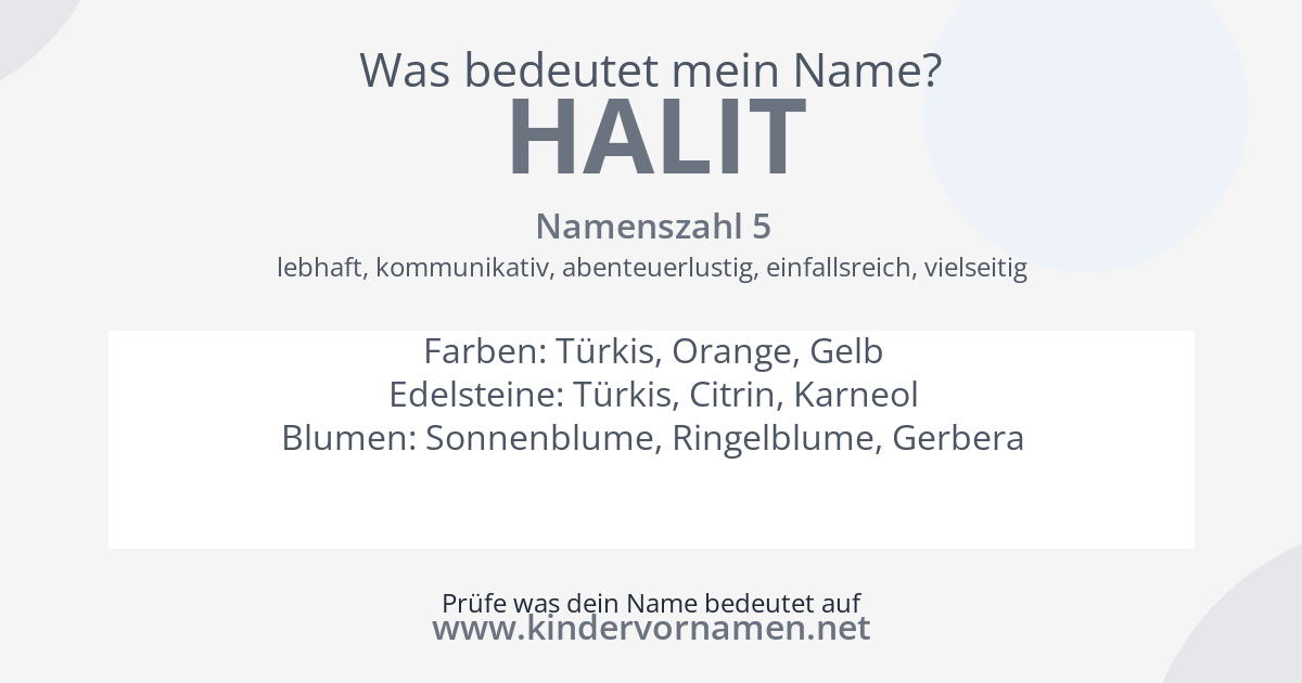 Was bedeutet der Name Halit?