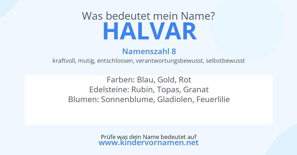 Was bedeutet der Name Halvar?