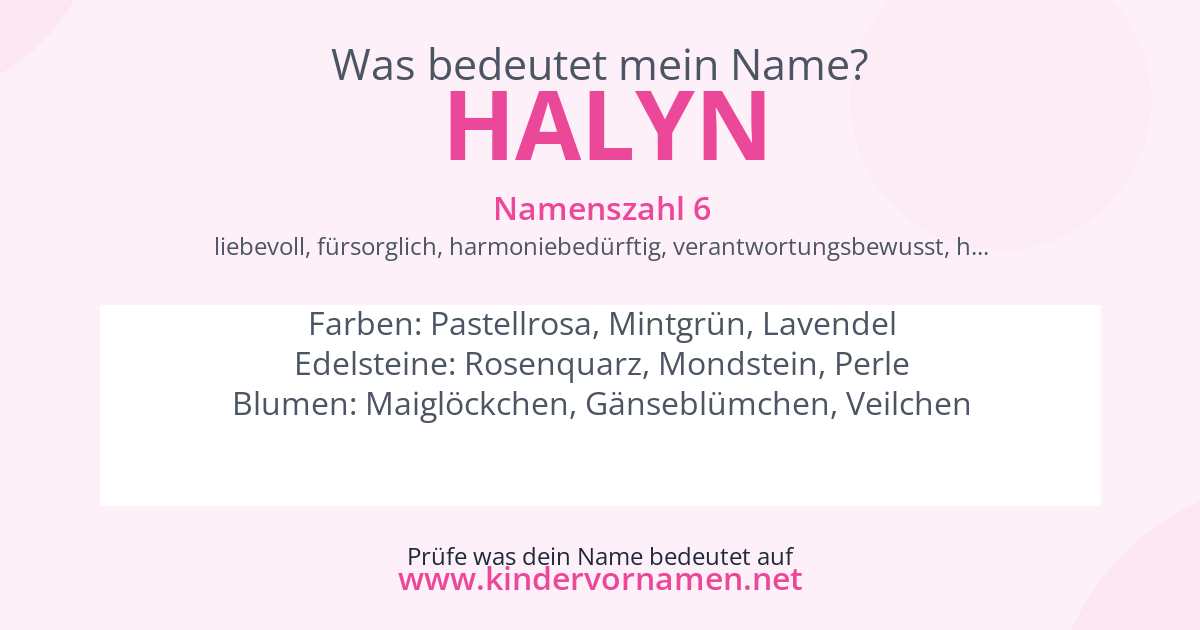 Was bedeutet der Name Halyn?