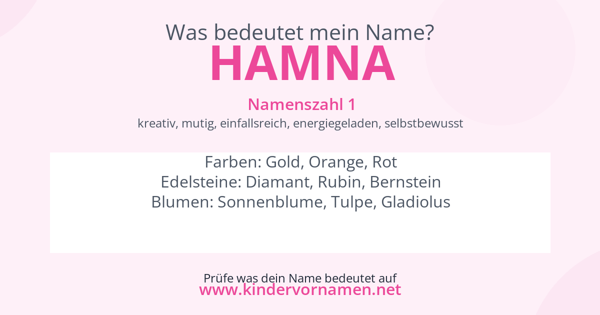 Was bedeutet der Name Hamna?