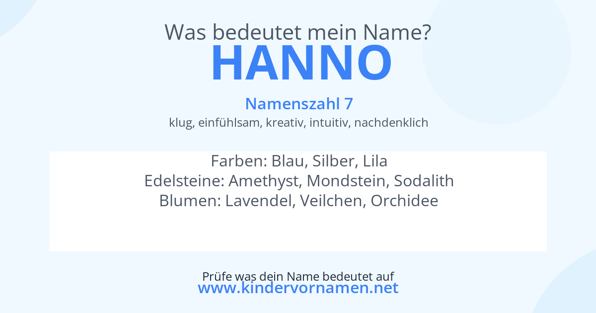 Was bedeutet der Name Hanno?