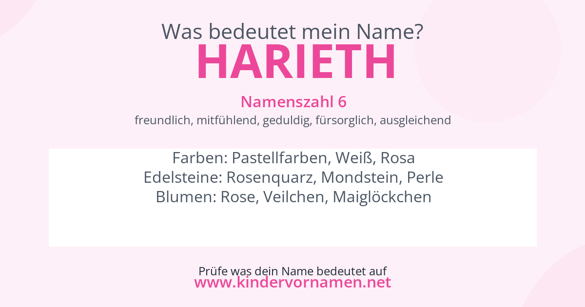 Was bedeutet der Name Harieth?
