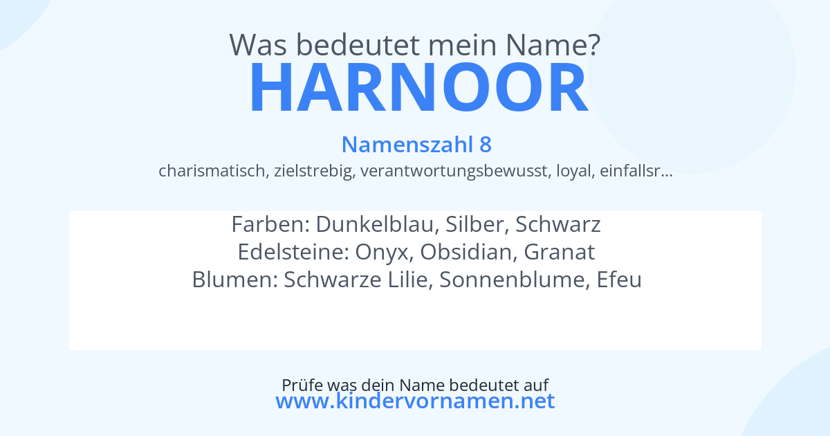 Was bedeutet der Name Harnoor?