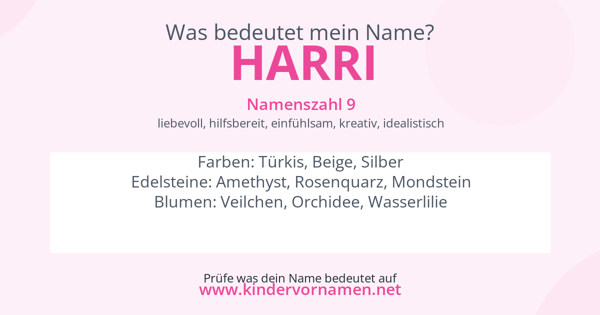 Was bedeutet der Name Harri?