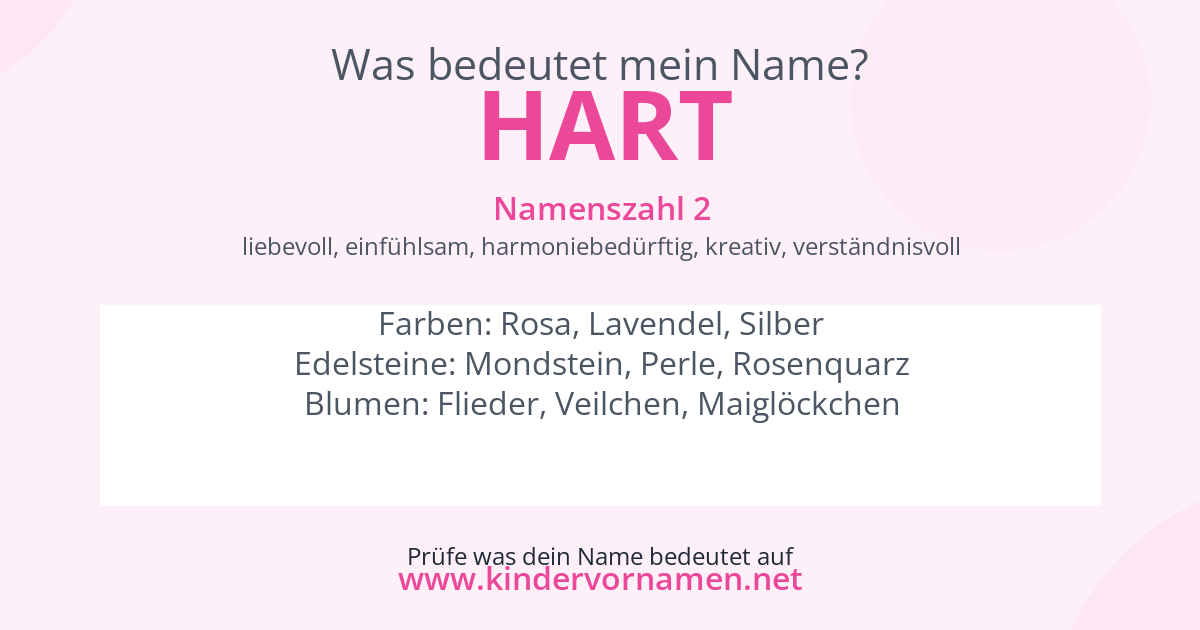 Was bedeutet der Name Hart?