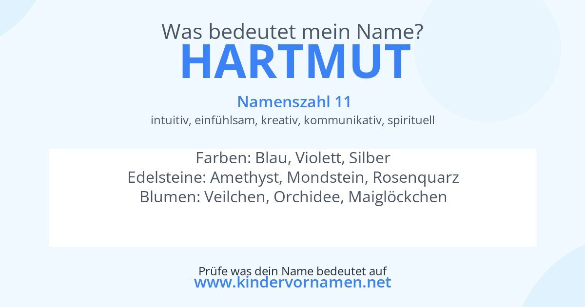 Was bedeutet der Name Hartmut?